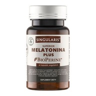 Singularis Melatonín plus BioPerine 30 kapsúl Tlmenie Zaspávanie