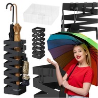 Dáždnik stojan na dáždniky čierny s odkvapkávačom Kôš na dáždnik kovový