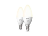 Philips Hue White Zestaw, 2x Inteligentna żarówka LED E14 5