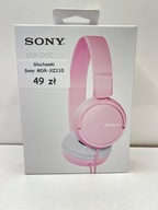 Słuchawki nauszne Sony MDR-ZX110 - różowe - nieużywane