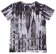 Čierno-sivé tričko New York 8-9 rokov 134 cm