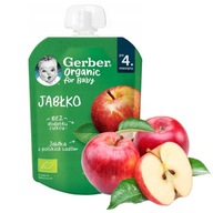 Mus Owocowy Deser dla Dzieci Gerber Organic Jabłko 4 m+ 80 g