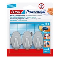 Samolepiace háčiky tesa POWERSTRIPS strieborné