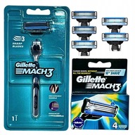 Gillette Mach 3 Maszynka + 5 ostrzy do Gillette Mach 3 zestaw prezent