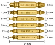 Zestaw do usuwania uszkodzonych śrub wkrętów 6sztK