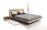 DSI-meble Moderná dubová posteľ RUSS 120x200 levitujúci masív DUB