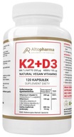 AltoPharma Vitamín K2MK7 + D3 4000 120kaps. VEGE Imunita Osteoporóza