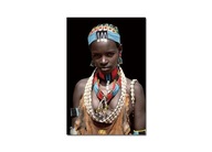 Sklenený obraz 80x120 Žena kmeňa