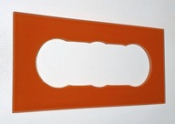 Szklana osłona ramka pod włącznik kontakt - Pomarańcz