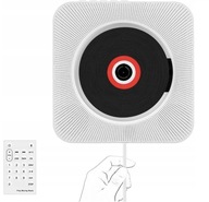 Odtwarzacz Przenośny CD Głośnik Bluetooth Radio AUX USB FM Biały MP3
