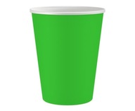Papierové poháre zelené jednofarebné 6ks