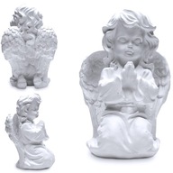 ANIOŁEK MODLĄCY figurka gipsowa KOMUNIA dekoracja UPOMINEK prezent biały