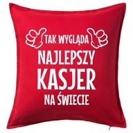 NAJLEPSZY KASJER poduszka 50x50 prezent