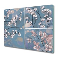 Deszka 60x52 Virágok ágak nyomott mintával