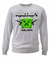 MINECRAFT DETSKÁ MLÁDEŽNÍCKA MIKINA + NÁPIS