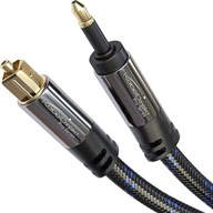 KabelDirekt - Mini-TOSLINK nylonowy, optyczny kabel audio - 7,5 m