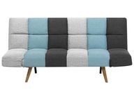 Sofa kanapa rozkładana szaro-niebieska