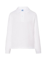 Polo dziecięce JHK PKID 210 LS WH r. 7-8 White