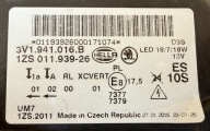 light SKODA SUPERB III 3V1941016B right original as new