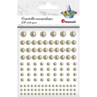 Samolepiace perličky biele mix veľkostí 120 ks