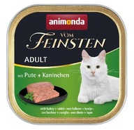 ANIMONDA Vom Feinsten Cat mokra karma dla kota, indyk i królik tacka 100g
