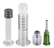 injekčná striekačka z borosilikátového skla 1ml mililiter sklo 1 mililiter