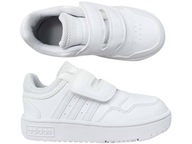 ADIDAS HOOPS 3.0 CF GW0442 BUTY DZIECIĘCE TRAMPKI NA RZEPY BIAŁE