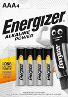 Výkonná alkalická batéria Energizer AAA (R3) 4 ks