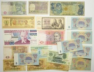 Świat, Zestaw banknotów, 19 sztuk