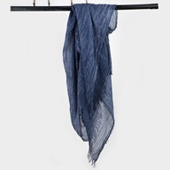 Cotton Linen Men Scarf Japanese Style Winter Blue