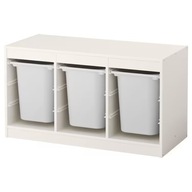 IKEA TROFAST Regál biely kontajner biely 99x44x56