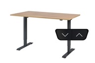 Výškovo nastaviteľný elektronický stôl DUB SONOMA písací stôl ERGO 120x60