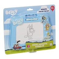 Bluey Travel Magnetic Scribbler pad with pen and 3 stamps, draw and erase w