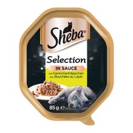 SHEBA SELECTION MOKRA KARMA DLA KOTA Z KRÓLIKIEM W SOSIE TACKA 85 G