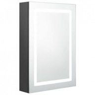 Závesná kúpeľňová skrinka so zrkadlom LED 50x13x70