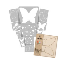 Maliarske šablóny Sada 14 ks DETSKÁ IZBA Viacnásobné Jarné motýle