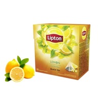 Herbata Lipton czarna LEMON z aromatem cytryny 20 piramidek x 1,7g