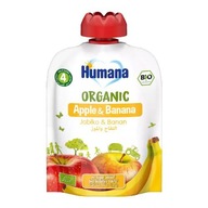 HUMANA 100% Organic Mus Jabłko Banan 4m+, 90g