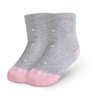 Ponožky s bodkami púdrová ružová