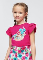 Tričko s potlačou pre dievčatko MAYORAL 3091 fuchsia - 104