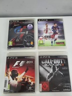 4 SZTUKI - GRA NA PS3: FIFA 16, F1 2011, GRAN TURISMO 5, CALL OF DUTY II