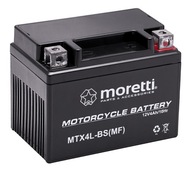 Akumulátor Moretti MTX4L-BS + SKRUTKY DO AKUMULÁTORA