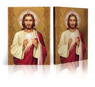Ikona religijna Jezus Chrystus z Hostią - A - 10,5 cm x 14 cm