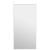 Lustro na drzwi, czarne, 50x100 cm, szkło i aluminium