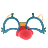Zabawne okulary klauna z czerwonym nosem i okulary. Impreza