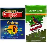 Zestaw Yerba Mate Pajarito Campesino Cedron con Hierbas 2x 500g 1kg