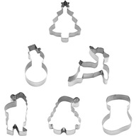 Formičky na sušienky PERNIČKY vianočný stromček sob snehuliak vykrajovač 6ks Vianoce