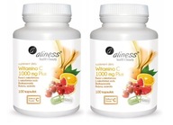 2x Vitamín C 1000 mg Plus Aliness RUTINA ACEROLA Imunita Žiarivá koža