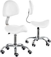 Kozmetická taburetka s operadlom stolička hoker SPA mobilná praktická