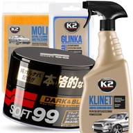 Vosk s carnaubou Soft99 Dark & Black Wax 300 g + 2 iné produkty